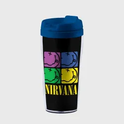 Термокружка-непроливайка Nirvana - смайлы