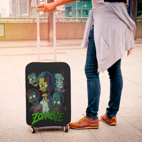 Чехол для чемодана 3D Zombie Simpsons, цвет 3D печать - фото 4