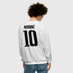 Мужской свитшот 3D Лука Модрич Реал Мадрид форма 22-23 домашняя - фото 2