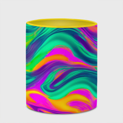 Кружка с полной запечаткой Градиентные цветные волны - фото 2