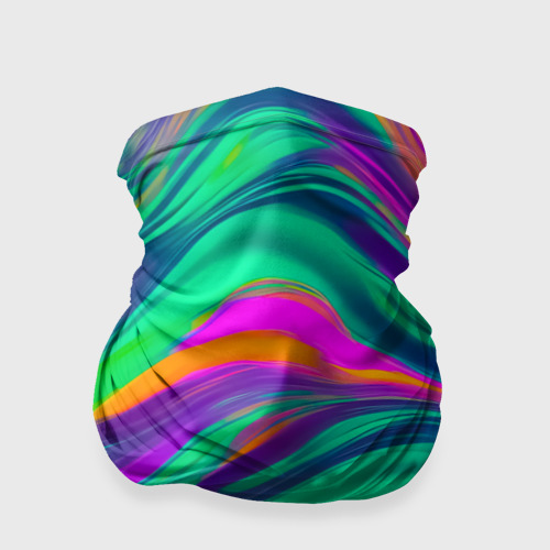 Бандана-труба 3D Градиентные цветные волны, цвет 3D печать