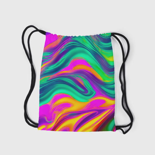 Рюкзак-мешок 3D Градиентные цветные волны - фото 7