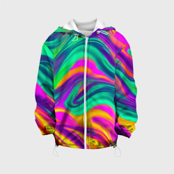 Детская куртка 3D Градиентные цветные волны