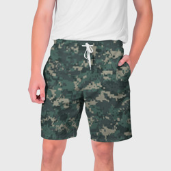Мужские шорты 3D Зелено-серый камуфляжный фон