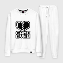 Женский костюм хлопок Game Over на черном фоне