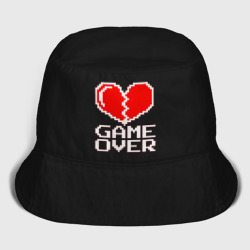 Мужская панама хлопок Game Over на красном фоне