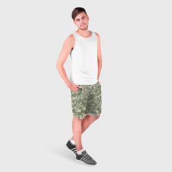 Мужские шорты 3D Зелено - серый камуфляж - фото 2
