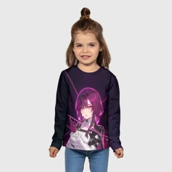 Детский лонгслив 3D Кафка на фоне звёздного неба - фото 2