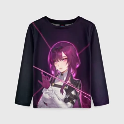 Детский лонгслив 3D Кафка на фоне звёздного неба