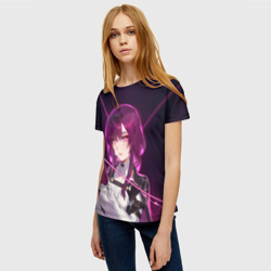 Женская футболка 3D Кафка на фоне звёздного неба - фото 2