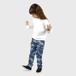 Детские брюки 3D Сине - черный камуфляж - фото 2