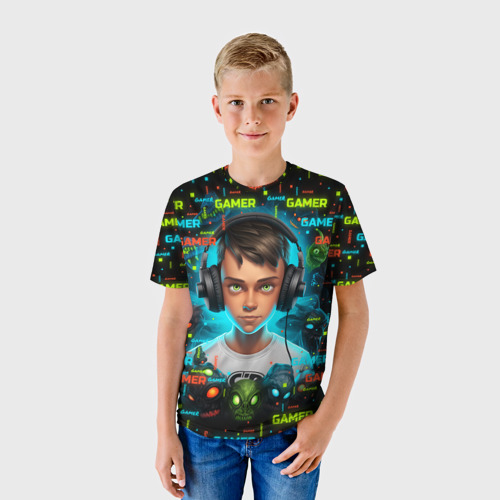 Детская футболка 3D Gamer boy, цвет 3D печать - фото 3