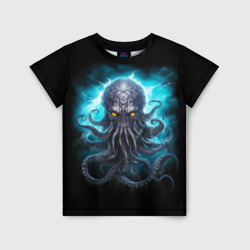 Детская футболка 3D Кракен - морское чудовище