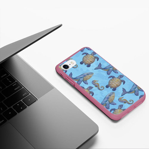 Чехол для iPhone 7/8 матовый с принтом Океана жители, фото #5