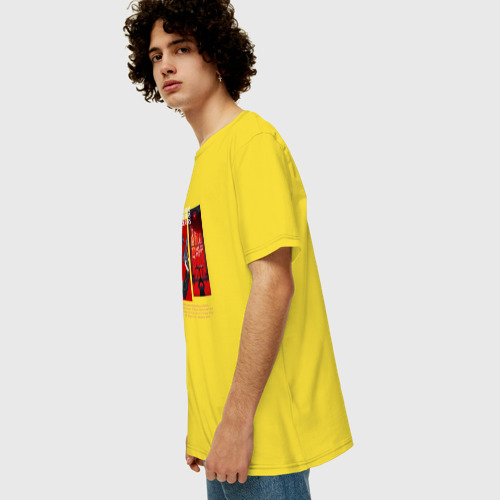 Мужская футболка хлопок Oversize с принтом Привратники Кей, вид сбоку #3