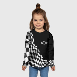 Детский лонгслив 3D Chevrolet racing flag - фото 2