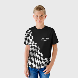 Детская футболка 3D Chevrolet racing flag - фото 2
