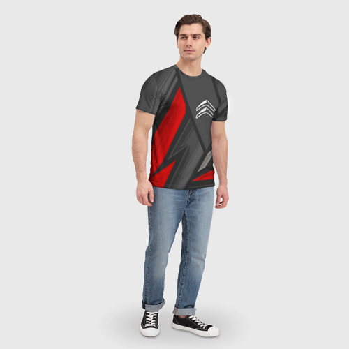 Мужская футболка 3D Citroen sports racing, цвет 3D печать - фото 5