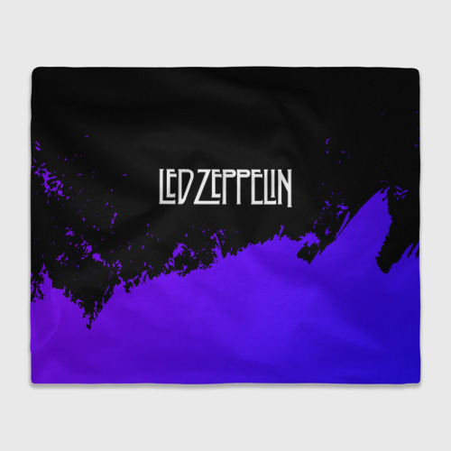 Плед 3D Led Zeppelin purple grunge, цвет 3D (велсофт)