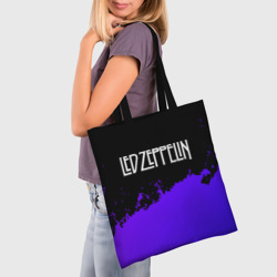 Шоппер 3D Led Zeppelin purple grunge - фото 2