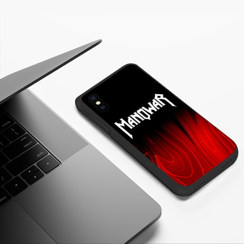 Чехол для iPhone XS Max матовый с принтом Manowar red plasma, фото #5