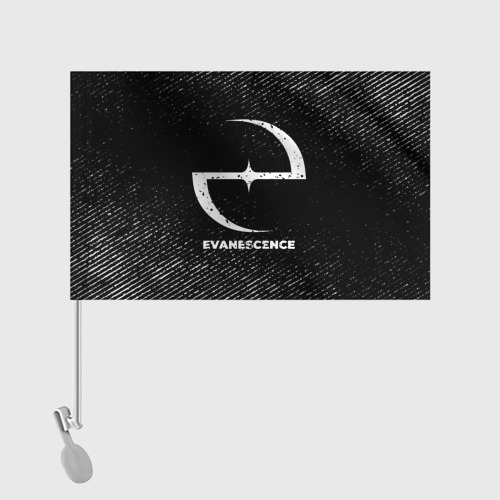 Флаг для автомобиля Evanescence с потертостями на темном фоне - фото 2