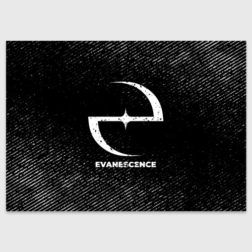 Поздравительная открытка Evanescence с потертостями на темном фоне, цвет белый
