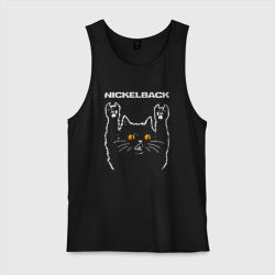 Мужская майка хлопок Nickelback rock cat