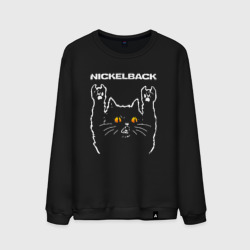 Nickelback rock cat – Мужской свитшот хлопок с принтом купить со скидкой в -13%