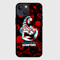 Чехол для iPhone 13 mini Scorpions rock glitch