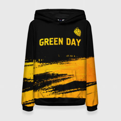 Женская толстовка 3D Green Day - gold gradient: символ сверху