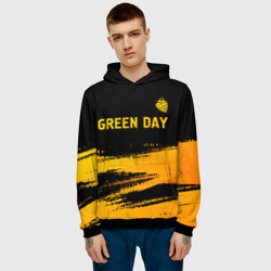 Мужская толстовка 3D Green Day - gold gradient: символ сверху - фото 2