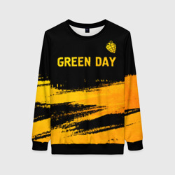 Женский свитшот 3D Green Day - gold gradient: символ сверху