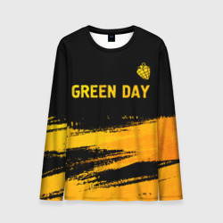 Мужской лонгслив 3D Green Day - gold gradient: символ сверху