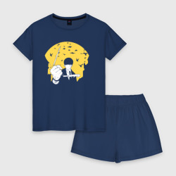 Женская пижама с шортиками хлопок Moon Mash