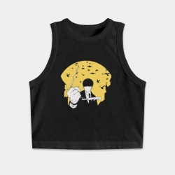 Женская укороченная майка-топ хлопок Moon Mash