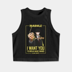 Женская укороченная майка-топ хлопок I want you to break magic wands