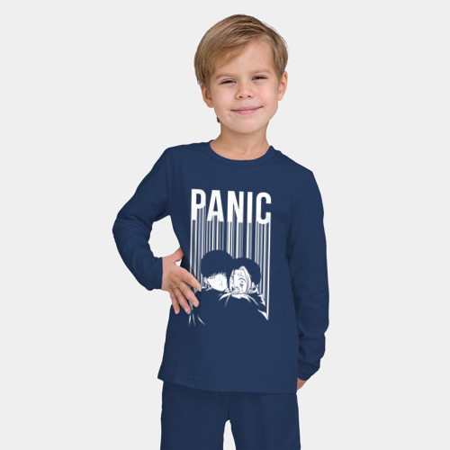 Детская пижама с лонгсливом хлопок Panic Finn and Mash, цвет темно-синий - фото 3