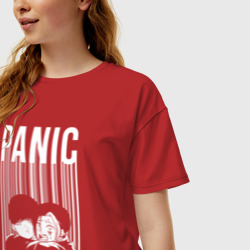 Женская футболка хлопок Oversize Panic Finn and Mash - фото 2