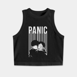 Женская укороченная майка-топ хлопок Panic Finn and Mash