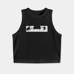 Женская укороченная майка-топ хлопок Mash panic