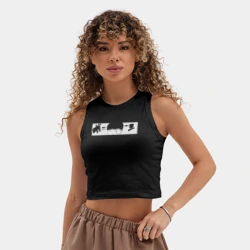 Женская укороченная майка-топ хлопок Mash panic - фото 2