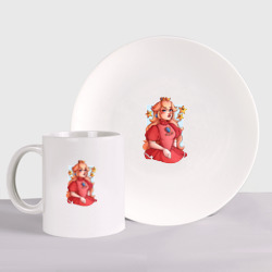 Набор: тарелка + кружка The Super Mario Bros Принцесса Пич