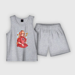 Детская пижама с шортами хлопок The Super Mario Bros Принцесса Пич