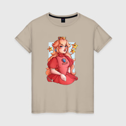 Женская футболка хлопок The Super Mario Bros Принцесса Пич