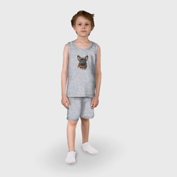 Детская пижама с шортами хлопок Французский бульдог, портрет - фото 2