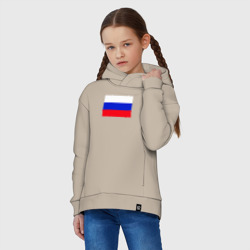 Детское худи Oversize хлопок Российский флаг - фото 2
