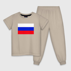 Детская пижама хлопок Российский флаг