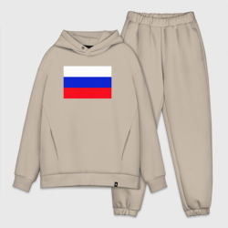 Мужской костюм oversize хлопок Российский флаг