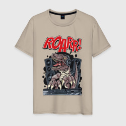 DJ dinosaur – Мужская футболка хлопок с принтом купить со скидкой в -20%